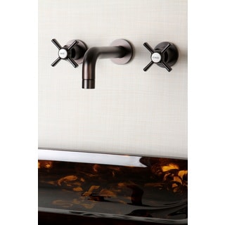 Wall-mount Rubbed Bronze Vessel Bathroom Faucet