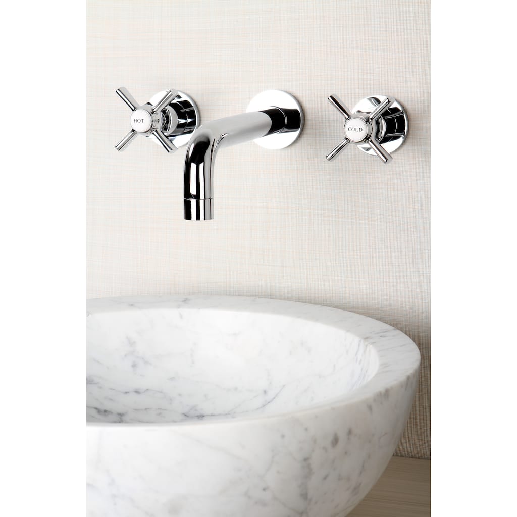 Kingston Brass Wall-mount Polished Chrome Vessel Bathroom Faucet