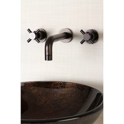 Kingston Brass Wall-mount Oil Rubbed Bronze Vessel Bathroom Faucet