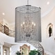 preview thumbnail 1 of 2, Rosalias Chrome 6-Light Chain Crystal Chandelier