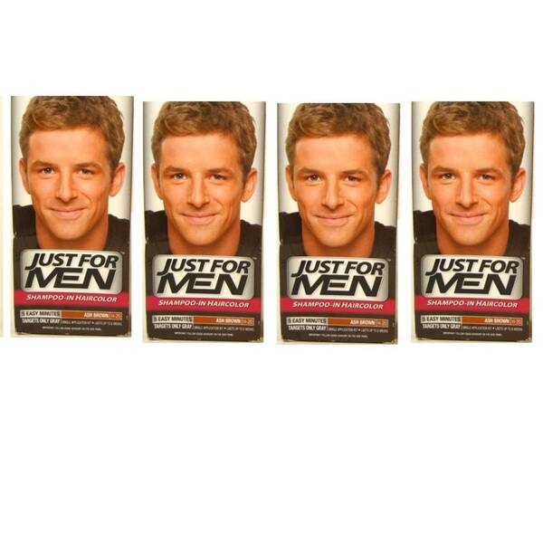 Shop Just For Men Shampoo In Ash Brown H 20 Haircolor Pack Of 4