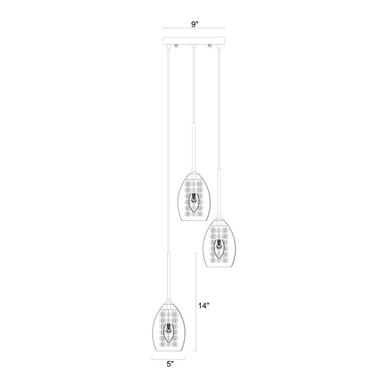 Wine Cup Adjustable Cable Pendant