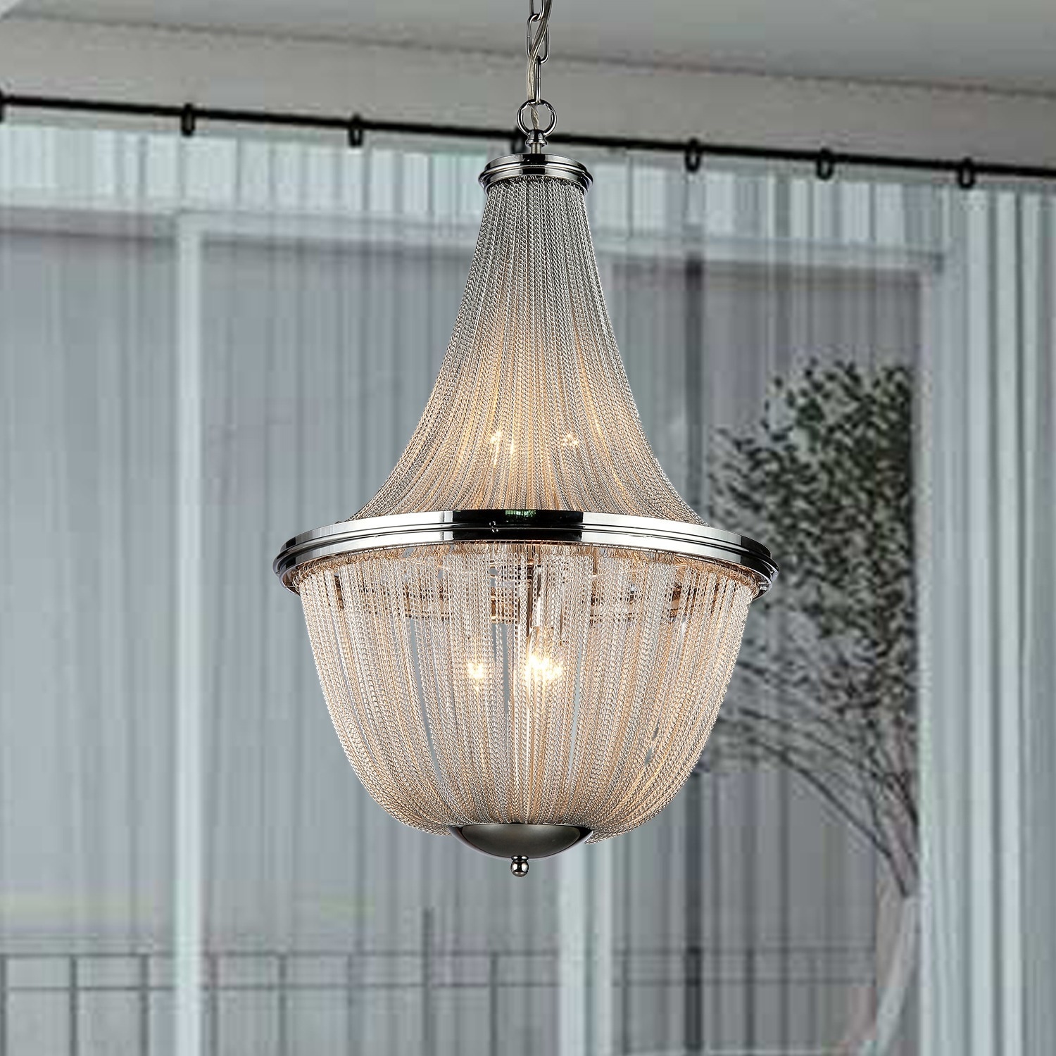 Patricias 6-light Chandelier (Silver/Chrome) - Chandeliers For Bedrooms by Overstock.com