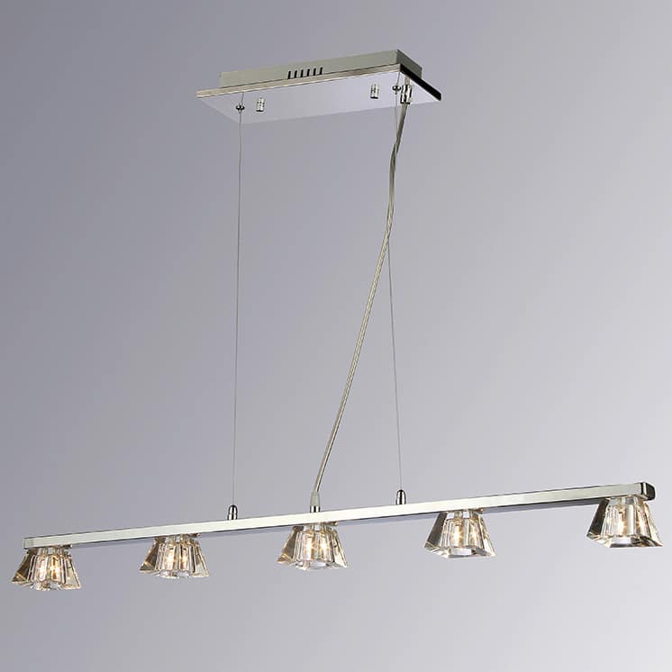 Brandon 5-light Billiard Lamp - Silver