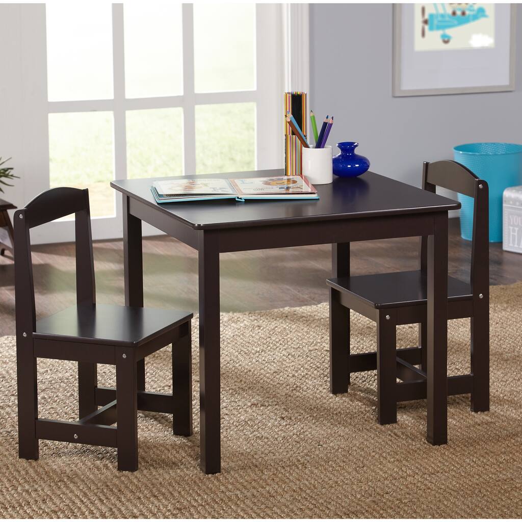 Simple Living Espresso 3-piece Hayden Kids Table and Chair Set