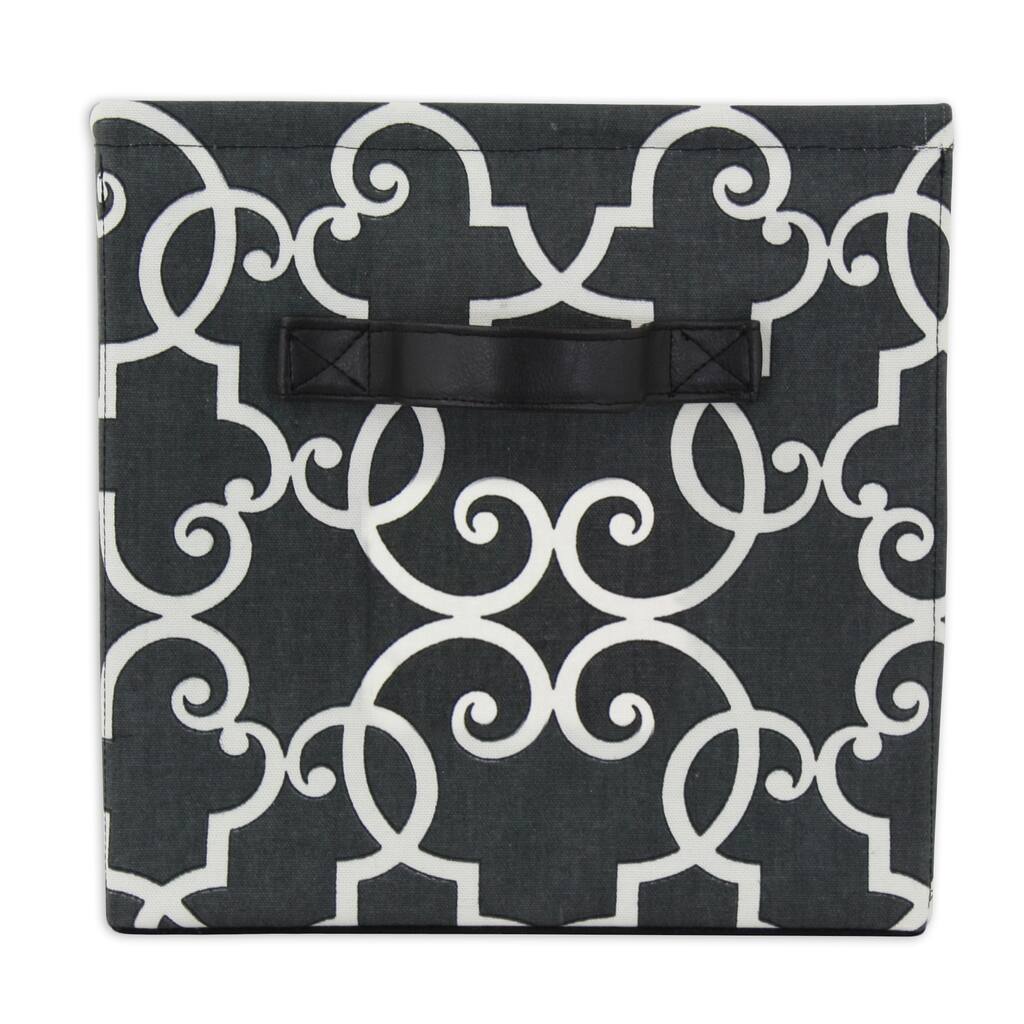 Graphite Trellis 11 x 10.75 Storage Bin with Handle