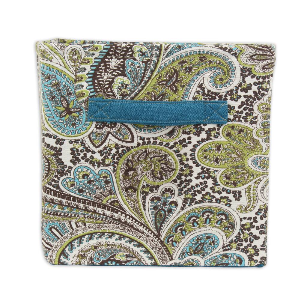 Chocolate Impression 11 x 10.75 Storage Bin with Handle - 11 x 10.75