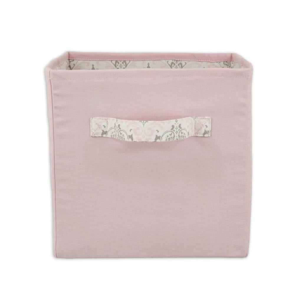 Pretty In Pink 11 x 10.75 Storage Bin with Handle