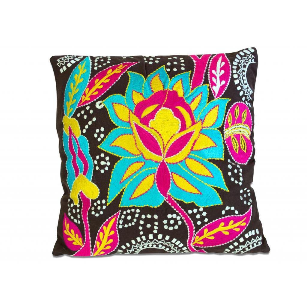 Retro Flower Throw Pillow