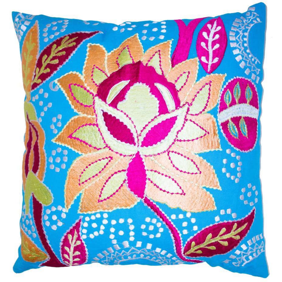 Bright Flower Throw Pillow