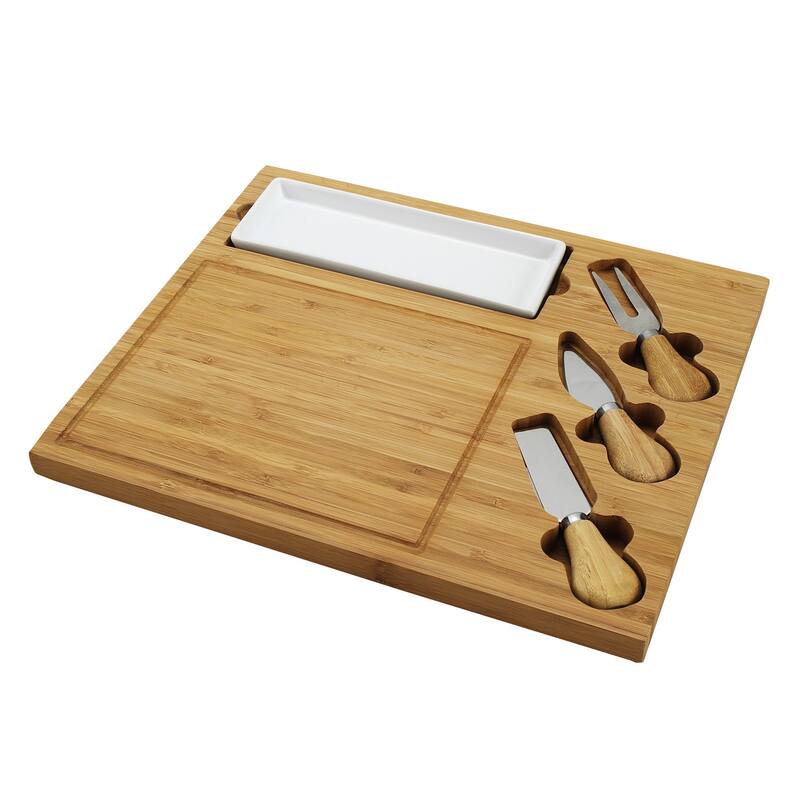 Picnic at Ascot Celtic Bamboo Cheese Charcuterie Board - Brown