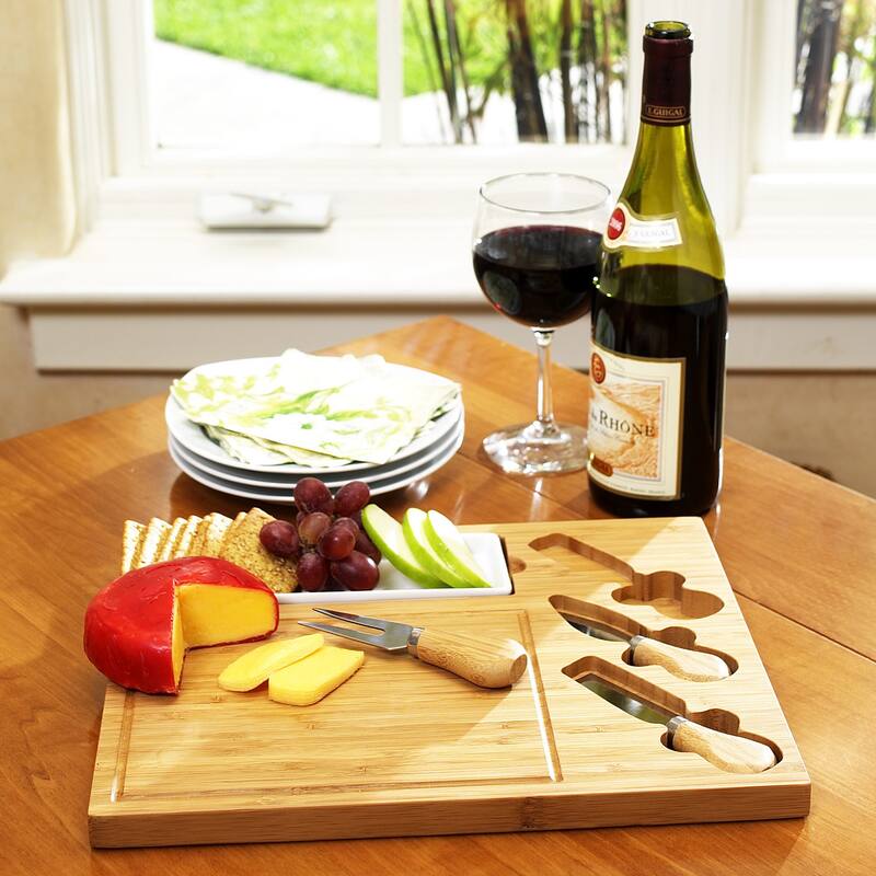 Picnic at Ascot Celtic Bamboo Cheese Charcuterie Board - Brown
