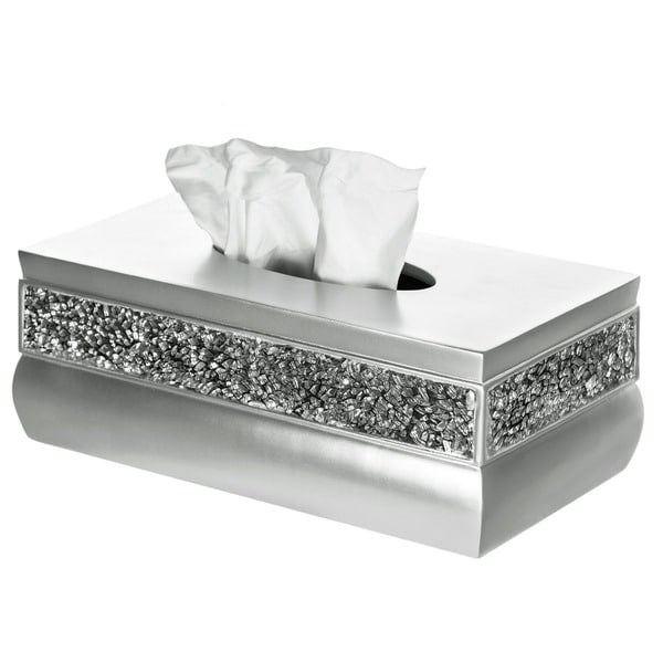 Polished nickel tissue box outlet cover