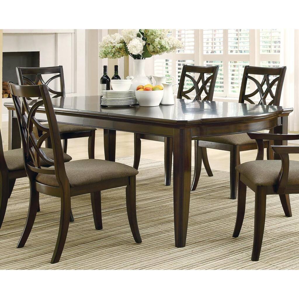 Allen Espresso Finish 7-piece Dining Set with Extension Leaf