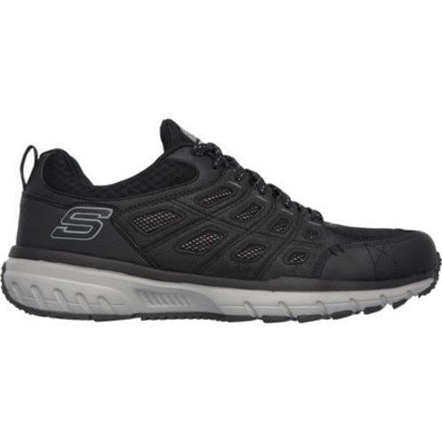 Mens Skechers Geo Trek Trail Shoe Black/Gray   17735736  