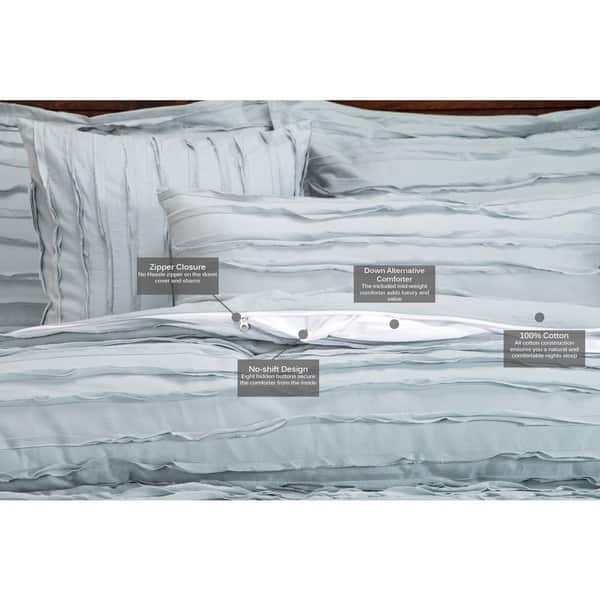 Shop Tattered Luxury Cotton 6 Piece King Size Duvet Cover Set With