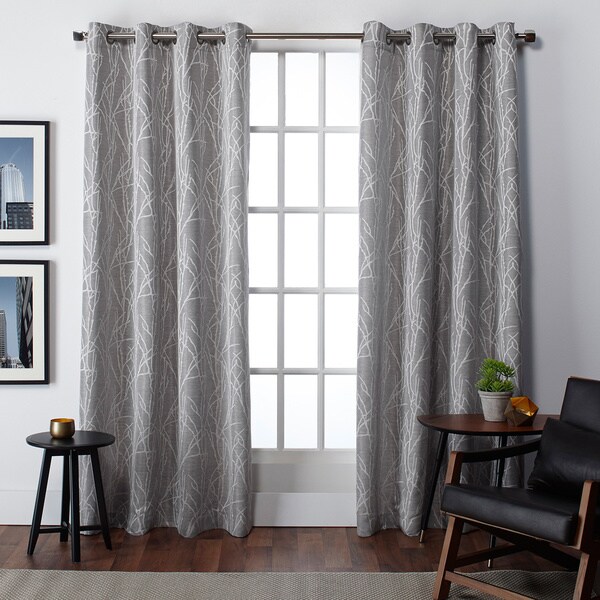 ATI Home Finesse Faux Linen Grommet Top Curtain Panel Pair - Free ...