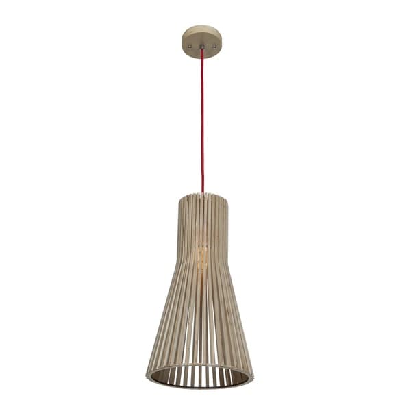 Access Lighting Kobu Real Wood 10 inch Cone Pendant