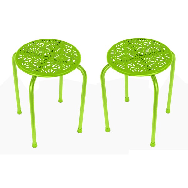 urb SPACE Daisy Stackable Metal Stool (Set of 2) - Bed Bath
