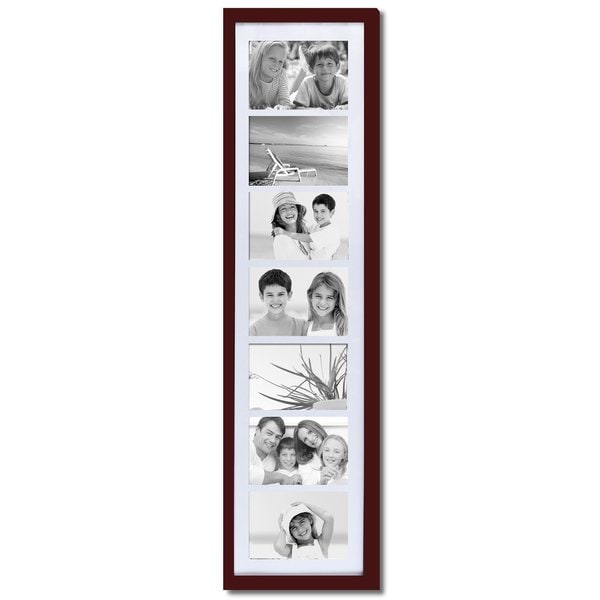 Shop Adeco Walnut Matted Wood 7 Opening Collage Photo Frame