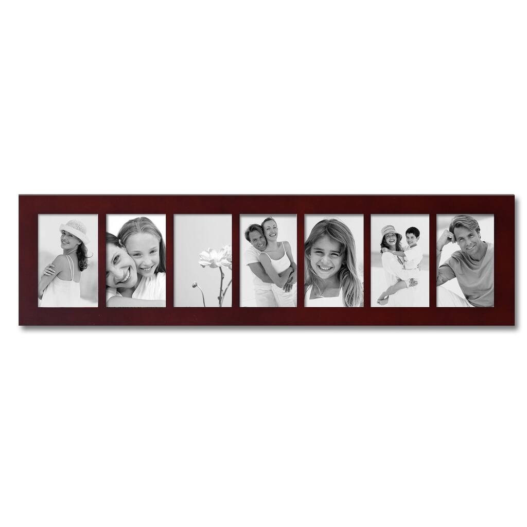 Adeco 7-opening Walnut 4x6 Collage Picture Frame