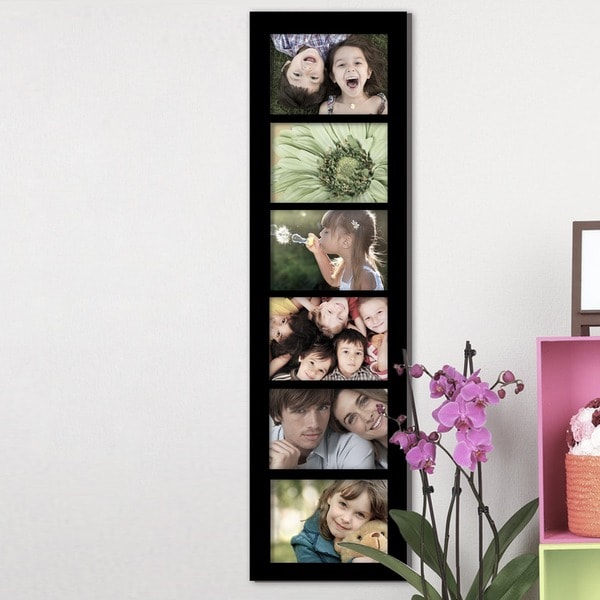 Shop Adeco 6 Opening Black 5x7 Collage Picture Frame   Free Shipping