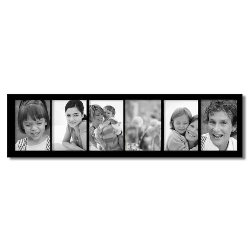 Adeco 6 Opening Black 5x7 Collage Picture Frame   Bed Bath & Beyond