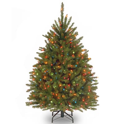 4.5-foot Fir Pre-lit or Unlit Artificial Hinged Tree