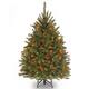 4.5-foot Fir Pre-lit or Unlit Artificial Hinged Tree - Colored Lights