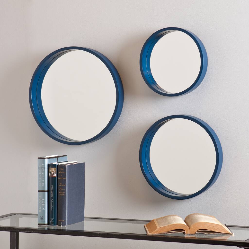 SEI Furniture Daws Navy Wall Mirror 3pc Set - Blue
