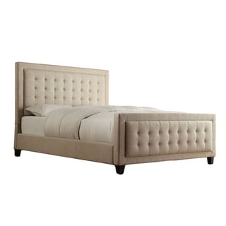 Shop INSPIRE Q Bellevista Beige Linen Button-tufted Square King ...