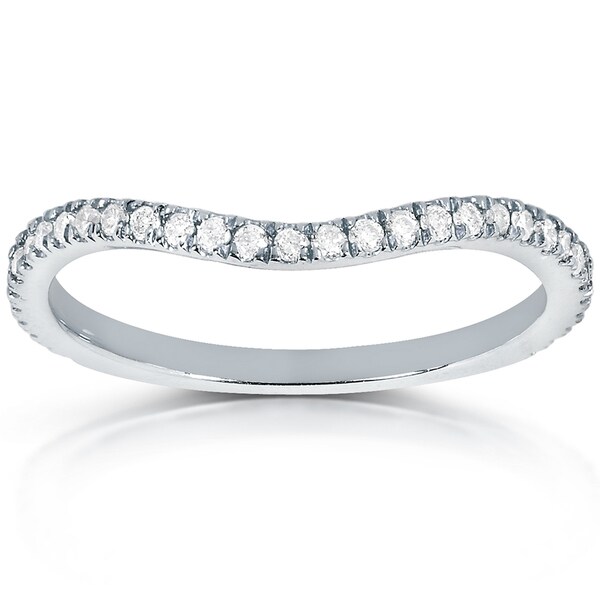 Shop Annello by Kobelli 14k White Gold 1/5ct TDW Curved ...