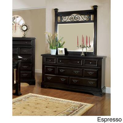 Furniture of America Marlo 2-piece Dresser and Mirror Set