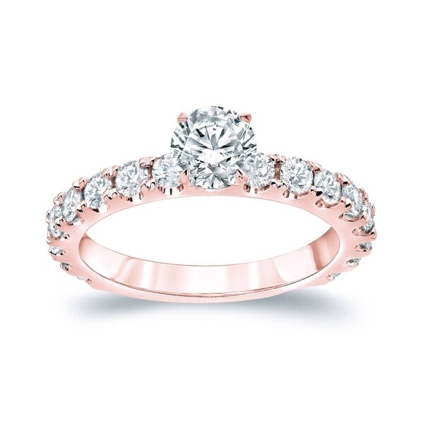 overstock rose gold engagement rings