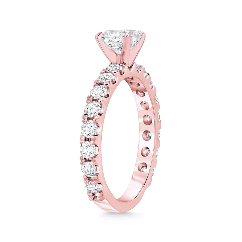 Auriya 14k Rose Gold 1 1/2ctw Classic Round Diamond Engagement Ring (H-I, SI1-SI2)