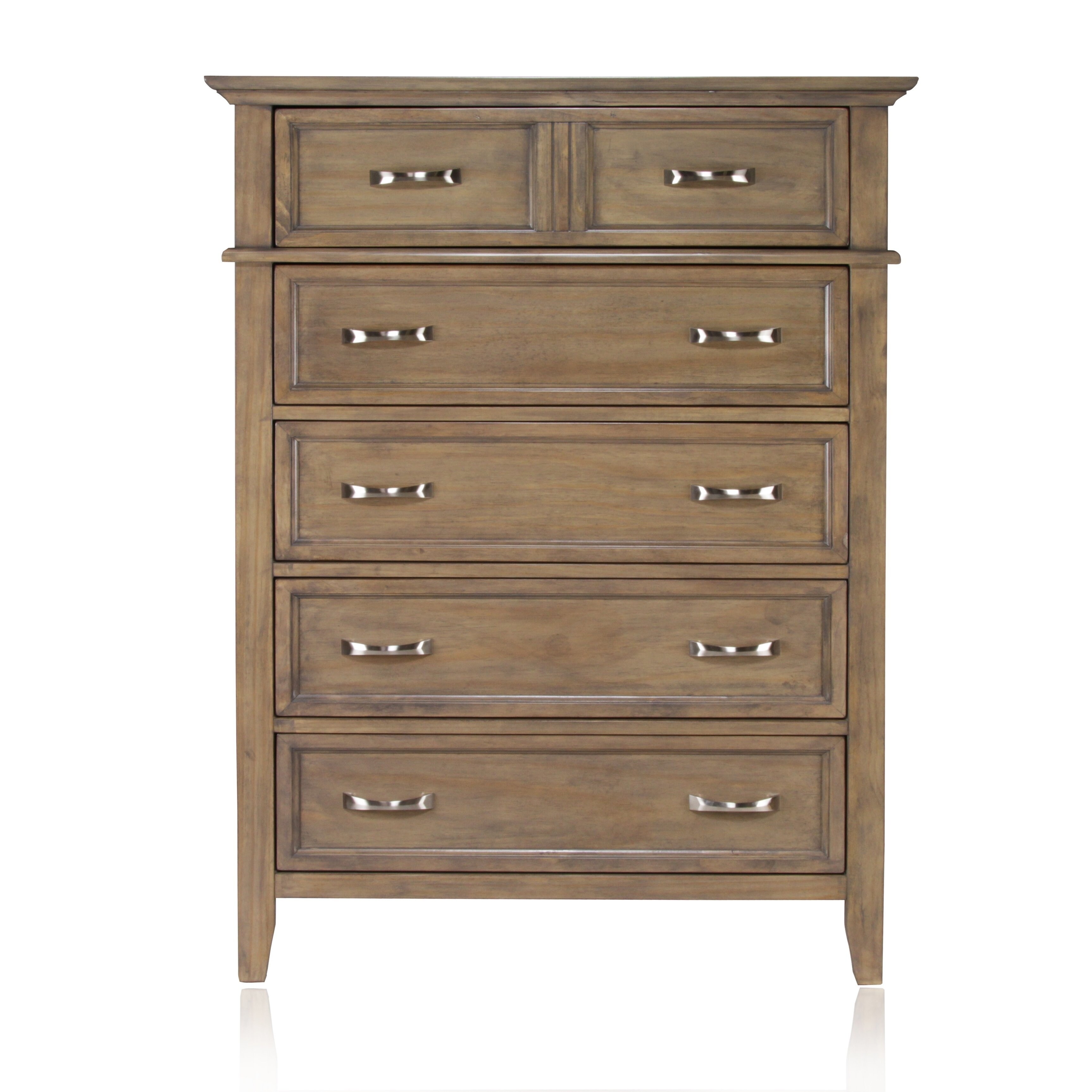 Furniture of America Seashore Weathered Oak 6 Drawer Chest