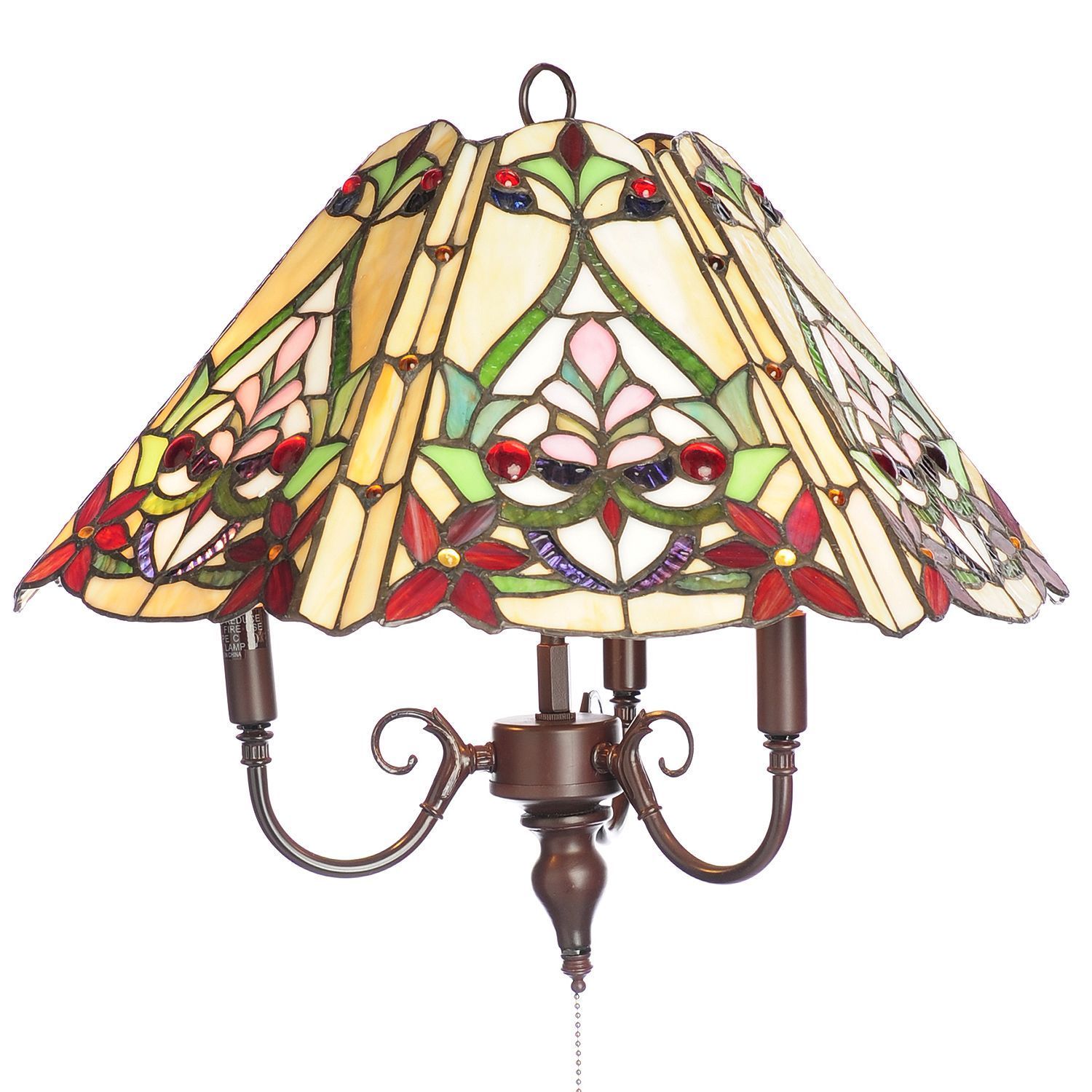 Tiffany-style Ramona 3-light Hanging Lamp (Tiffany-style) - Chandeliers For Bedrooms by Overstock.com