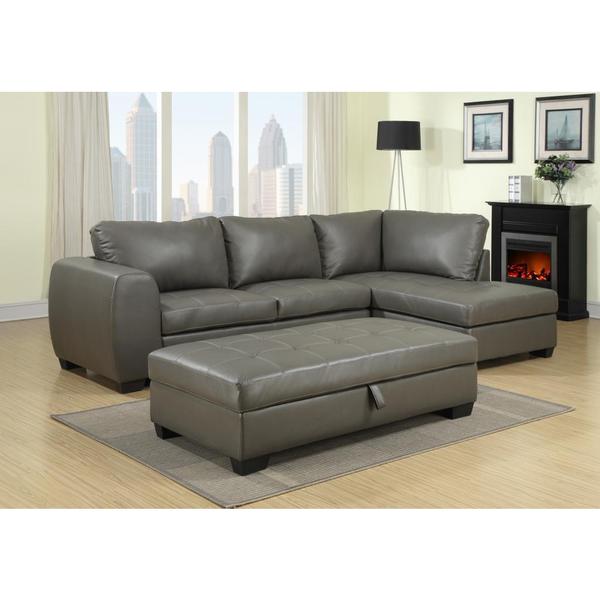 Richard Bonded Leather Sectional Set