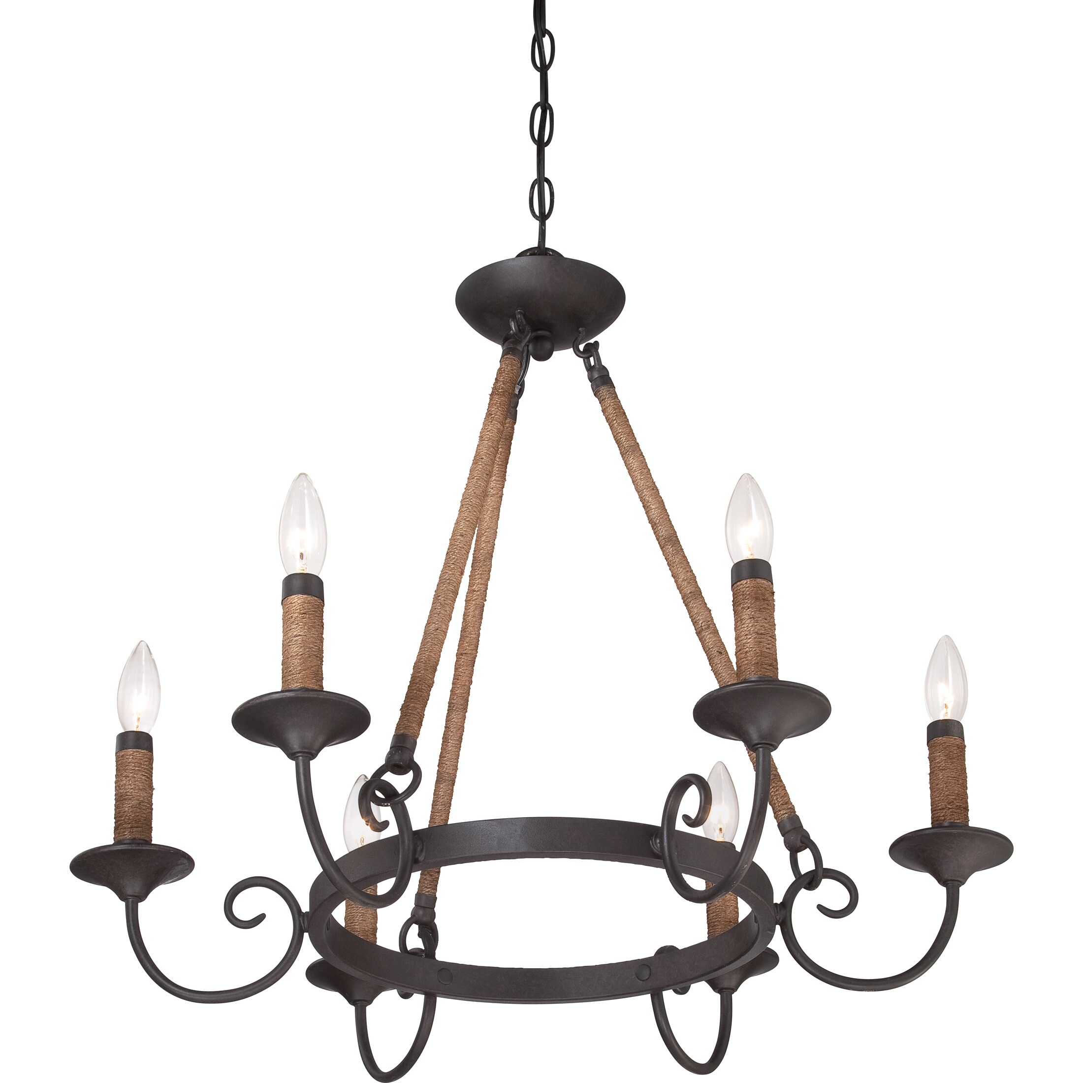 Quoizel Bandelier 6-light Imperial Bronze Chandelier (Imperial Bronze Finish, Chandelier) - Chandeliers For Bedrooms by Overstock.com