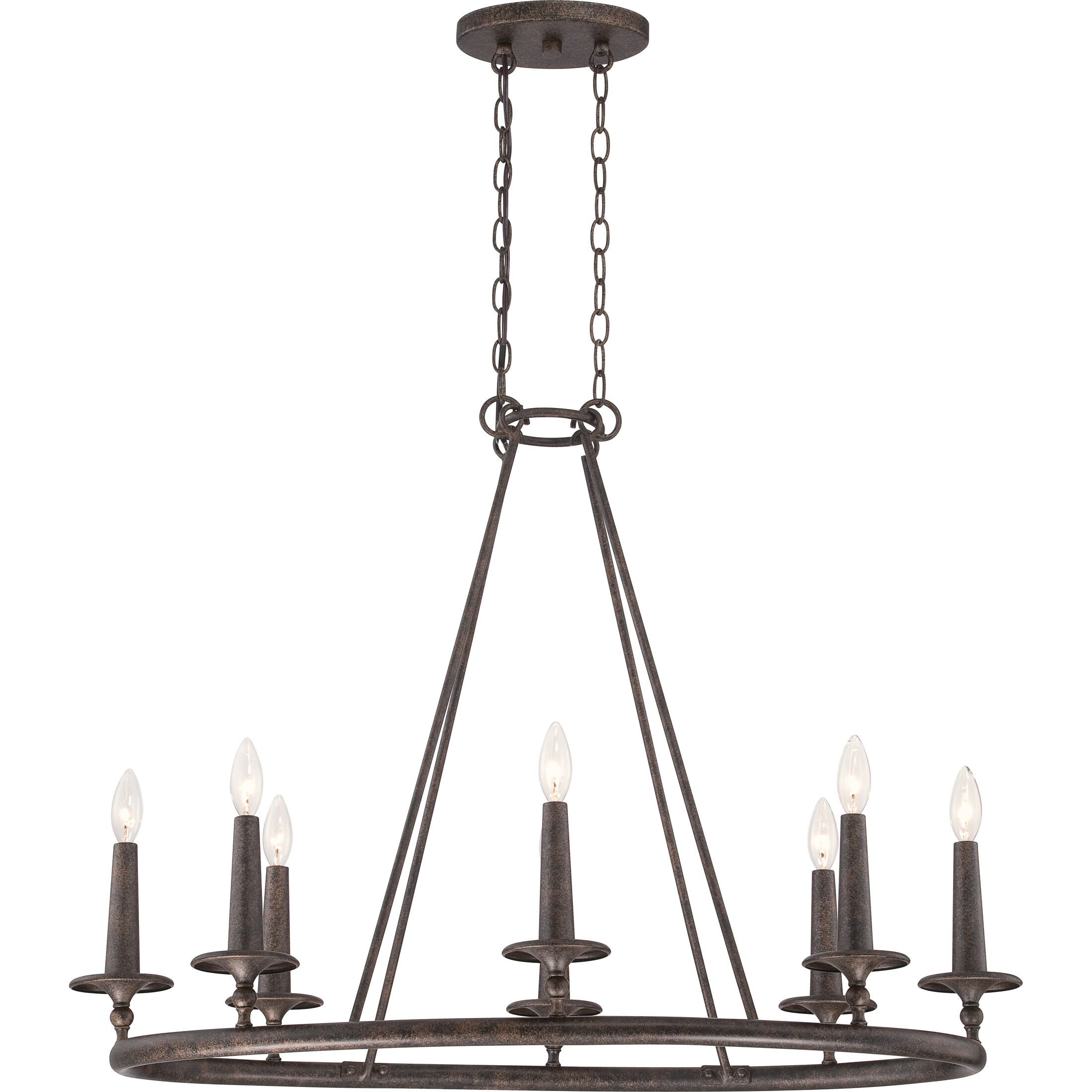 Quoizel Voyager Malaga 8-light Chandelier (Malaga Finish, Chandelier) - Chandeliers For Bedrooms by Overstock.com