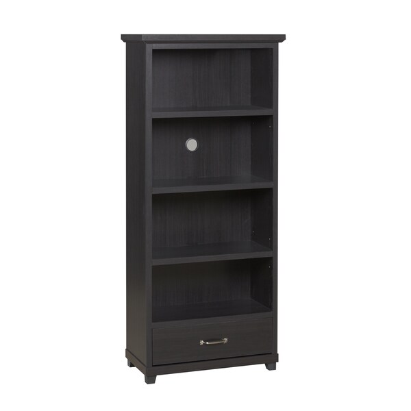 Shop Dark Espresso 4shelf Bookcase with Drawer Free Shipping Today