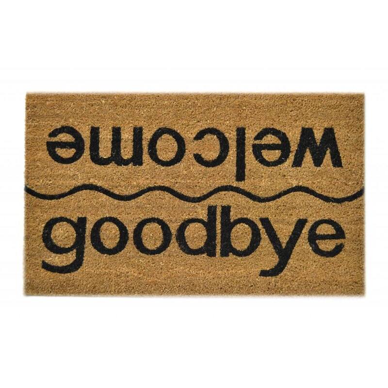 Welcome/ Goodbye Natural Coir Doormat