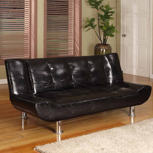 Le Black Tufted Klik Klak Sofa Bed Ships To Canada Le Black Tufted Klik Klak Sofa Bed