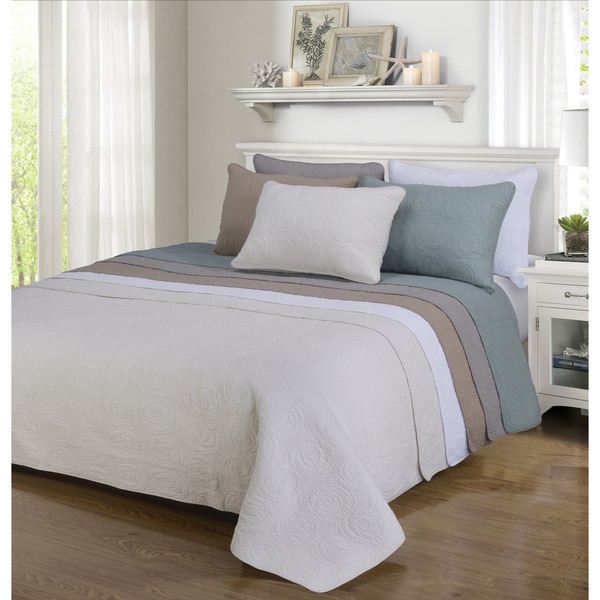 Superior Channing Floral Reversible Cotton Quilt Set