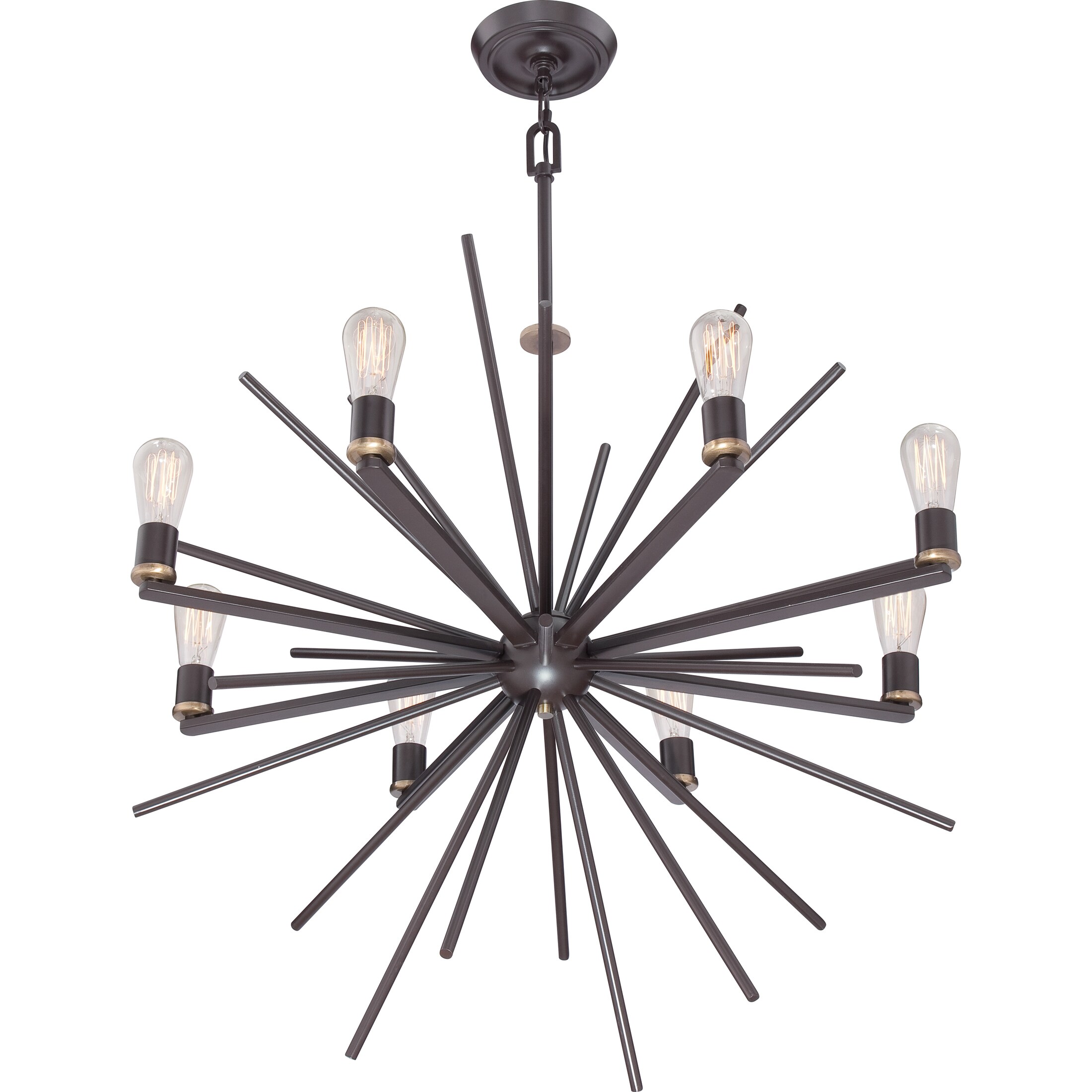 Quoizel Uptown Carnegie 8-light Western Bronze Chandelier (Incandescent Bronze Chandelier) - Chandeliers For Bedrooms by Overstock.com