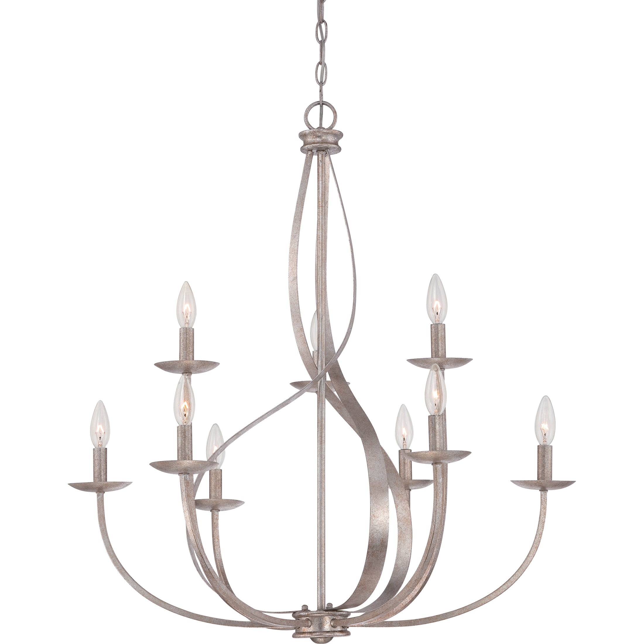 Quoizel Serenity Two-tier 9-light Italian Fresco Chandelier (Fresco 2-tier Chandelier) - Chandeliers For Bedrooms by Overstock.com