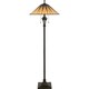 preview thumbnail 1 of 0, Gotham Vintage Bronze and Art Glass 2-light Floor Lamp