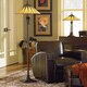 preview thumbnail 2 of 0, Gotham Vintage Bronze and Art Glass 2-light Floor Lamp
