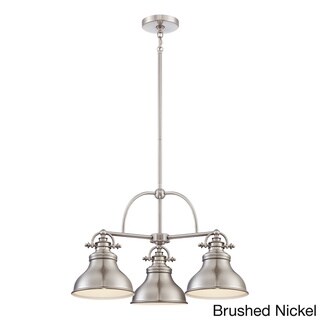 Quoizel Emery 3-light Steel Dinette Chandelier (Brushed Nickel - Nickel Finish) - Chandeliers For Bedrooms by Overstock.com