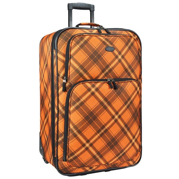 plaid luggage set